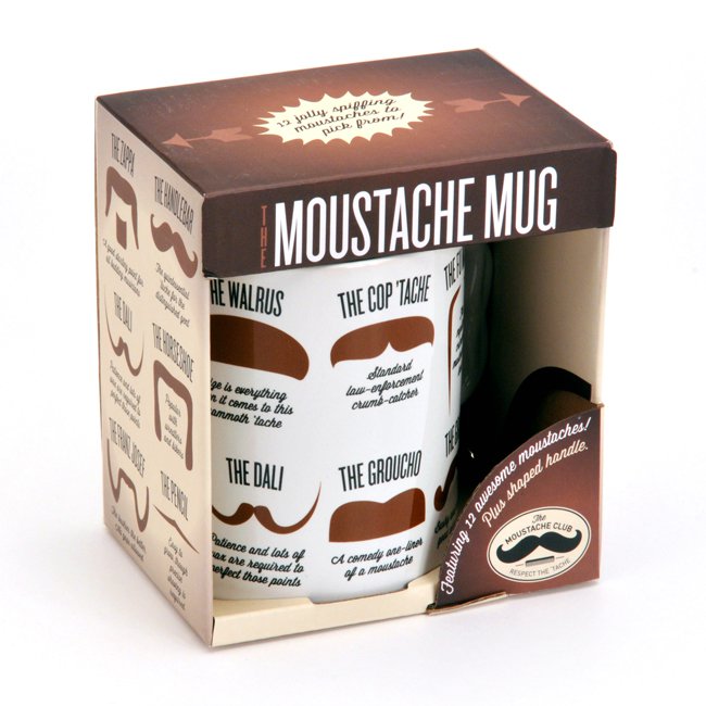 Image for Moustache Mug: Featuring 12 awesome moustaches! Plus shaped handle