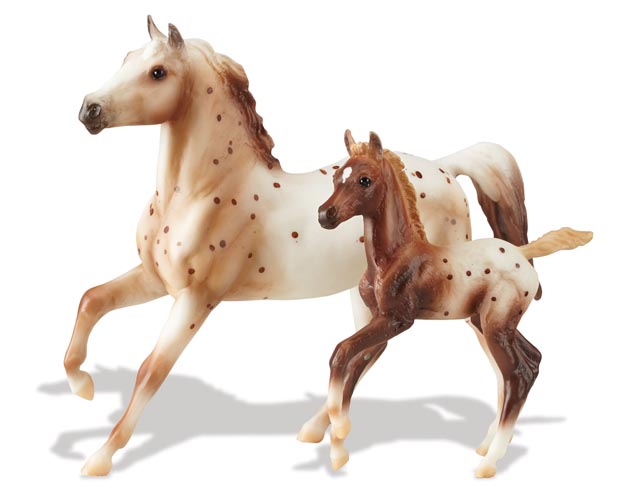 Image for Breyer Horses Classics Collection Chestnut Semi-Leopard Appaloosa and Chestnut Blanket Appaloosa Foal 1:12 Scale 62041 *** Out of Stock ***