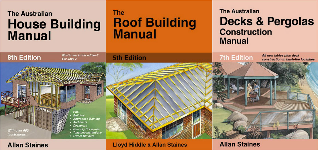 Image for 3 Book Set: The Australian House Building Manual 8th Edition + The Roof Building Manual 5th Edition + The Australian Decks and Pergolas Construction Manual 7th Edition