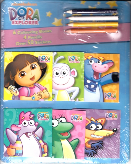 Image for Dora the Explorer: 6 Colouring Books 4 Pencils Over 50 Stickers