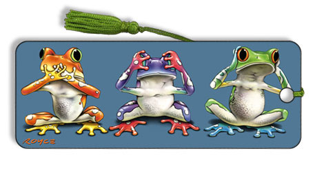 Image for No Evil Frogs flip effect 3D Bookmark