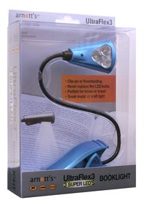 Image for UltraFlex3 Triple Super LED Booklight - Blue Colour (uses 3 AAA Batteries)