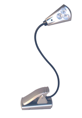 Image for UltraFlex3 Triple Super LED Booklight - Silver Colour (uses 3 AAA Batteries)