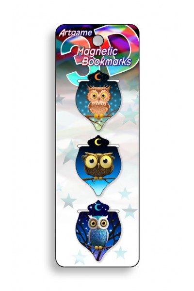 Image for Owls 3D Magnetic Bookmark 3 pack