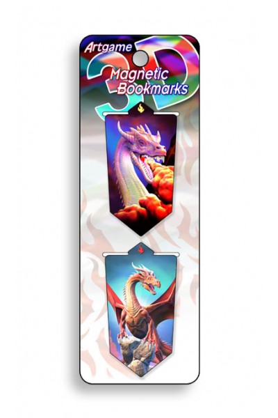 Image for Dragons 3D Magnetic Bookmark 2 pack