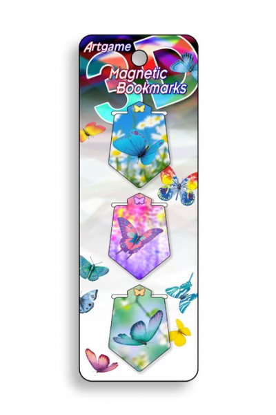 Image for Butterfly Magic 3D Magnetic Bookmark 3 pack