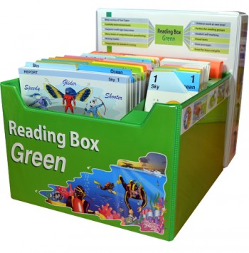 Image for Reading Box Green : 144 full colour laminated cards spread over 12 levels 22 to 36 [Years 5 to 8]