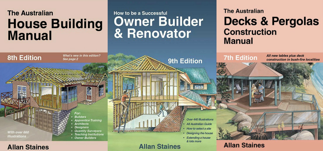 Image for 3 Book Set: The Australian House Building Manual 8th Edition + How to be a Successful Owner Builder and Renovator 9th Edition + The Australian Decks and Pergolas Construction Manual 7th Edition