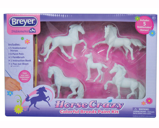 Image for Breyer Horses Stablemates Horse Crazy Colorful Breeds Paint Kit 5 Horses 1:32 Scale 4198