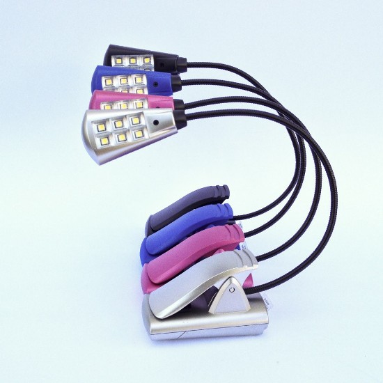 Image for UltraFlex6 Six Super LED Booklight - Purple Colour (uses 3 AAA Batteries included)