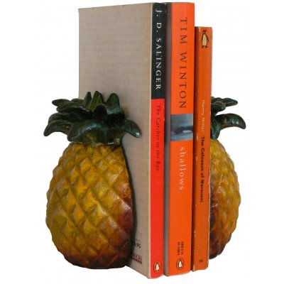 Image for Hand Painted Cast Iron Pineapple Bookends