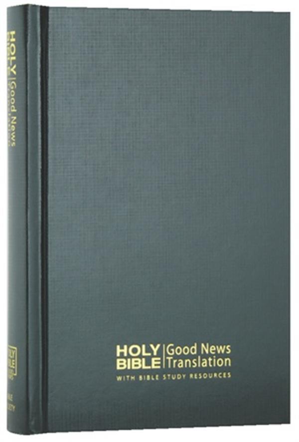 Image for Good News Bible with Bible Study Resources Compact Black Hardcover